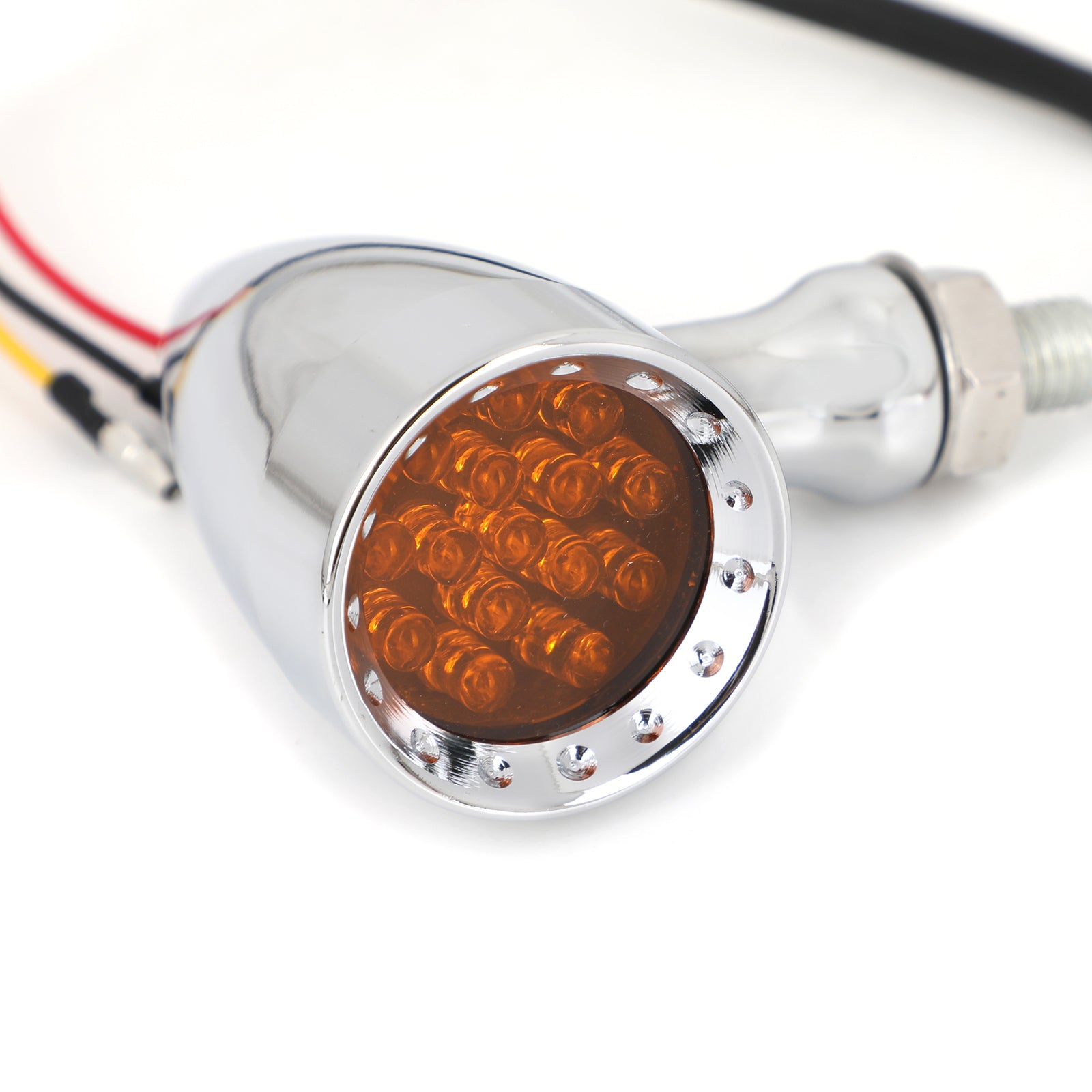M10 Indicatori di direzione universali per moto Indicatori di direzione Lampeggiatore Proiettile Cromato Generico