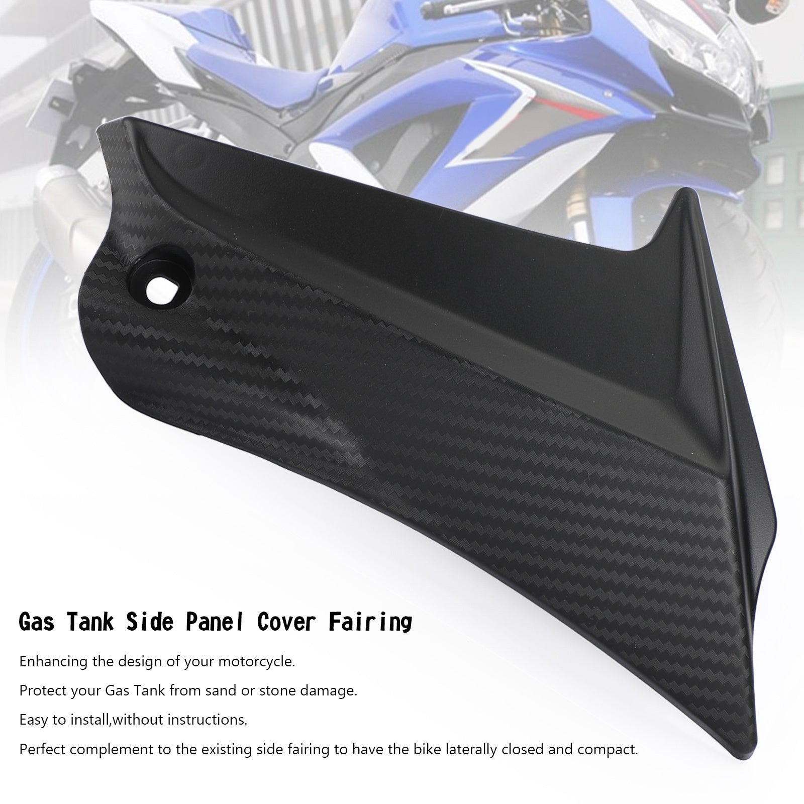 Serbatoio lato destro rivestimento pannello di copertura carenatura cappuccio per Suzuki GSXR 600/750 2011-2020 K11 generico