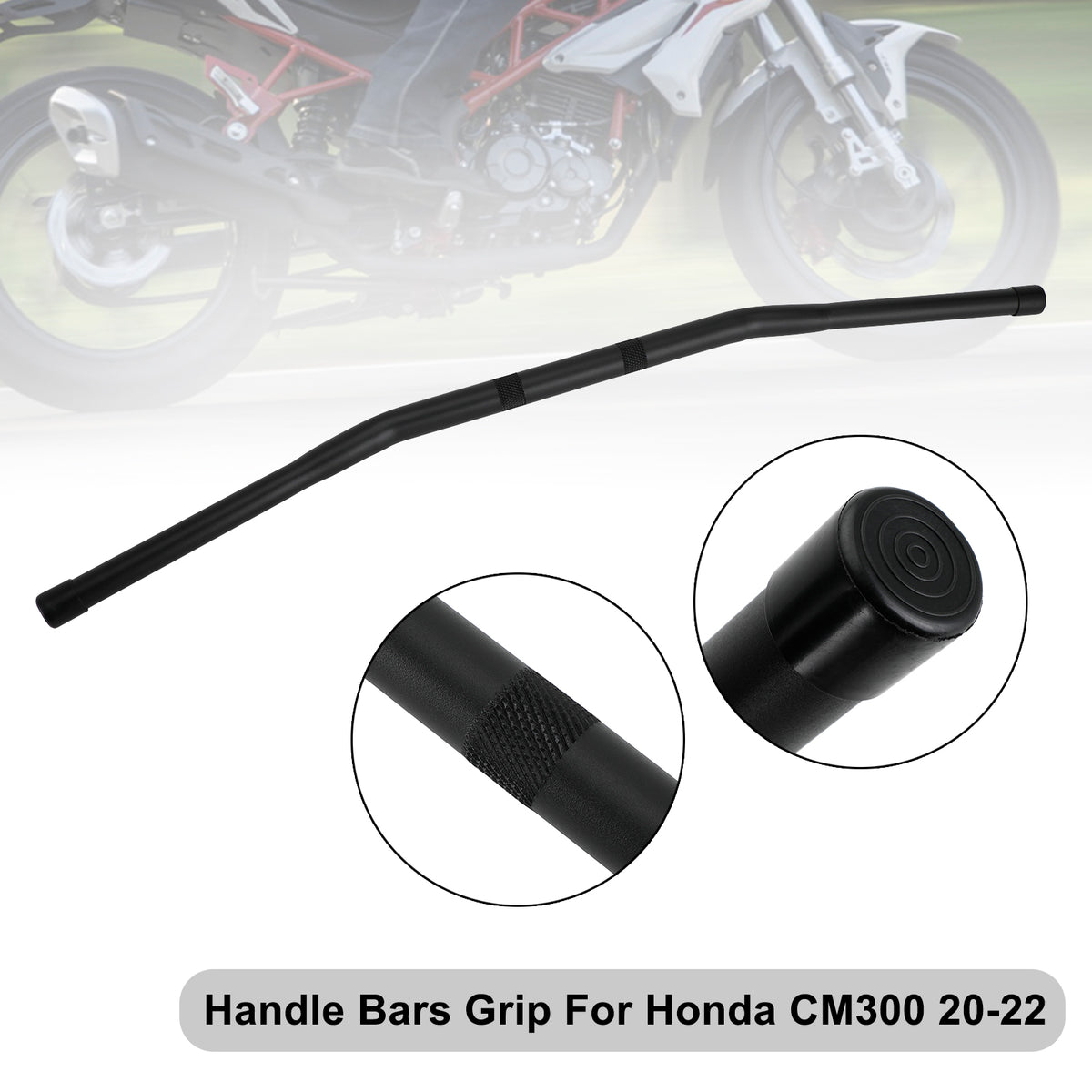 Universal Handle Bar Grips 7/8" 22Mm  Black For Honda Cm300 2020-2022 2021