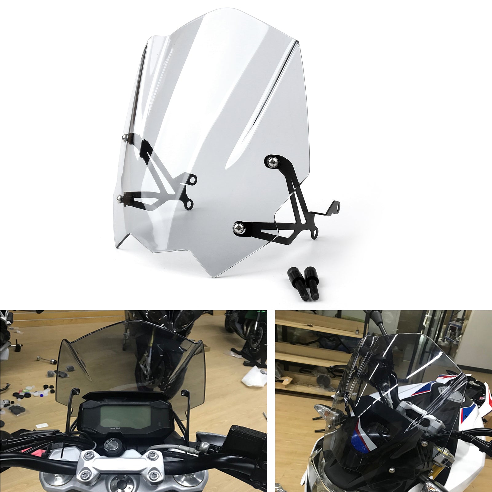 新しいバイク ABS プラスチック風防フロントガラス BMW G310R 2017-2022 クリア