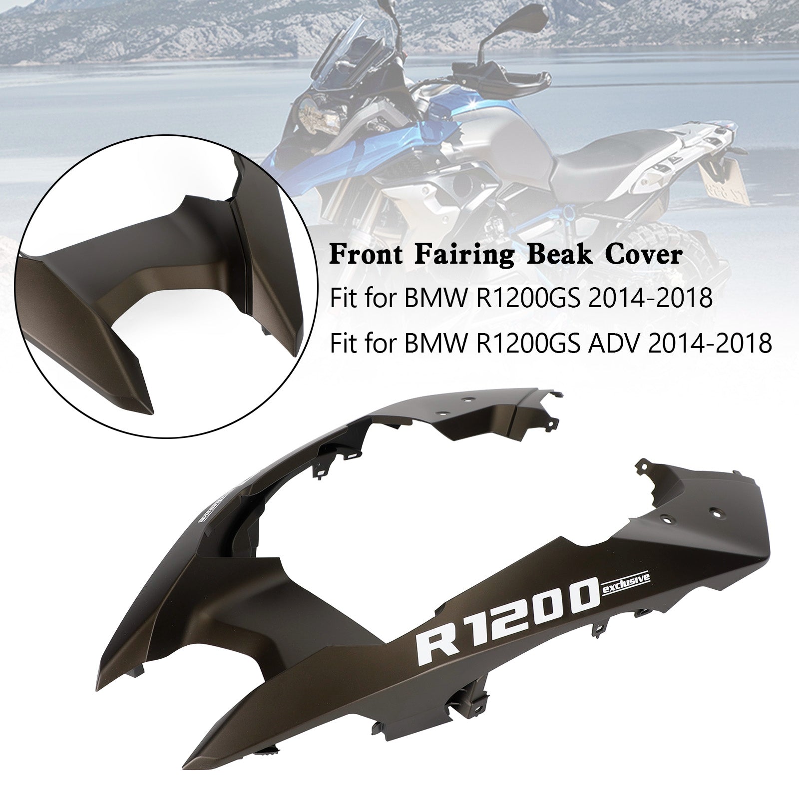 Front Nose Fairing Beak Fender Cover For BMW R1200GS / ADV 2014-2018