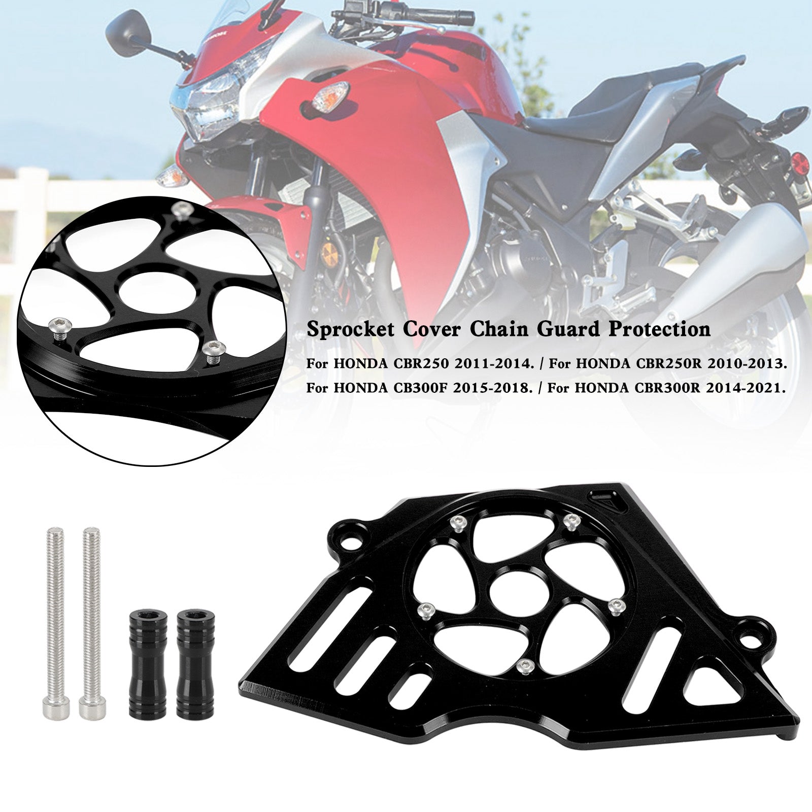 Honda CBR250R CBR300R CB300F Kettenradabdeckung vorne Kettenschutz