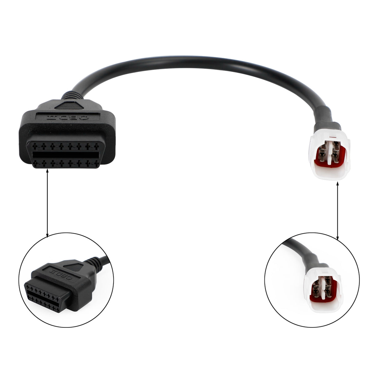 Conector adaptador de diagnóstico de Cable de 4 pines a OBD2 apto para Yamaha R1 R6 MT09 genérico