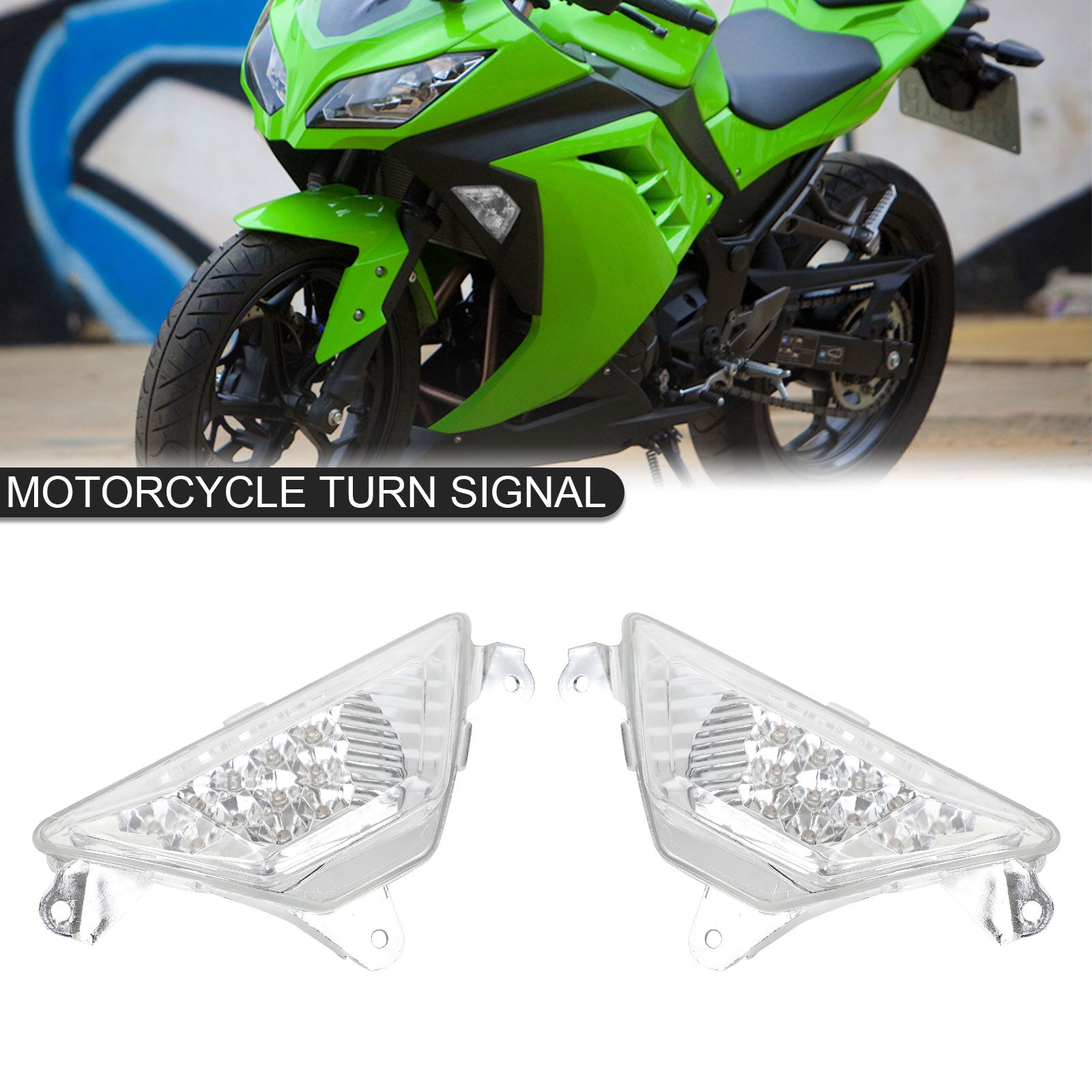 KAWASAKI NINJA 250 300 400 650 1000 ZX6R LED LET SIGNAL DE TORT AVANT