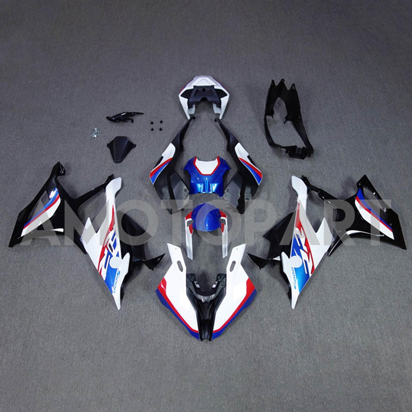 Amotopart 2019-2022 BMW S1000RR/M1000RR Blue White Racing Fairing Kit