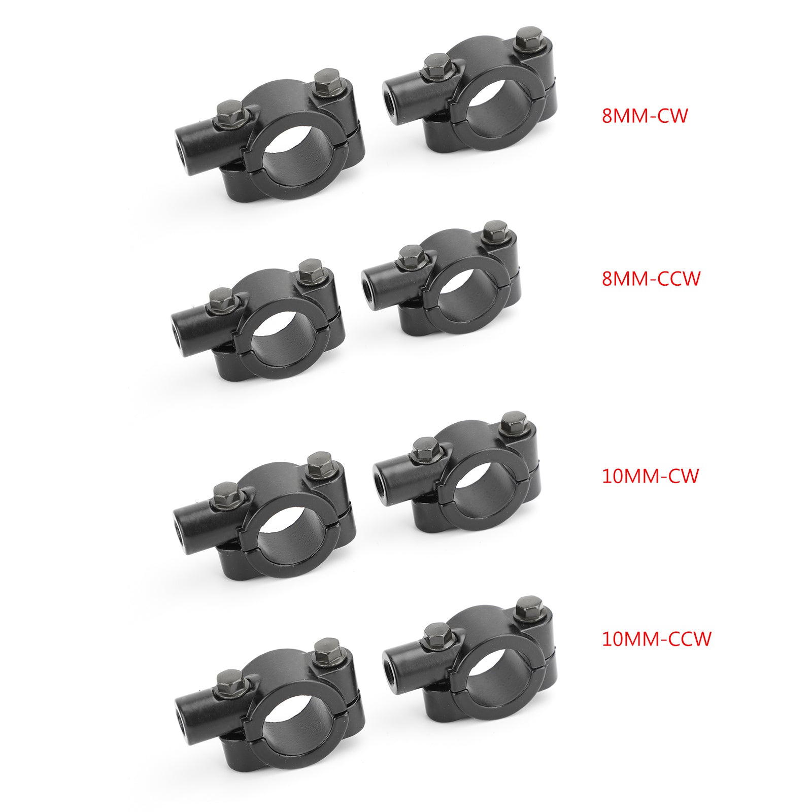 Staffa di montaggio per morsetto adattatore specchietto manubrio moto da 7/8 ", alluminio CW da 8 mm