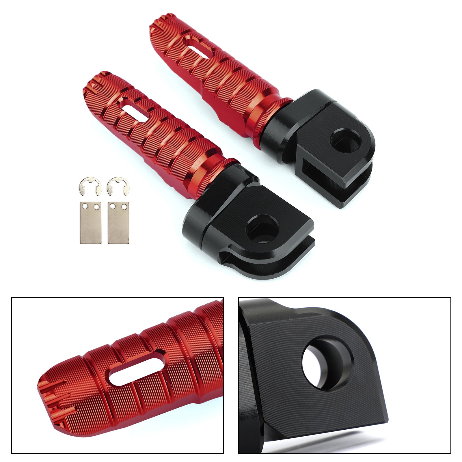 Reposapiés delanteros para KAWASAKI Z300 Z400 Z800 Z650 Z900 Z1000 NINJA 650 Rojo