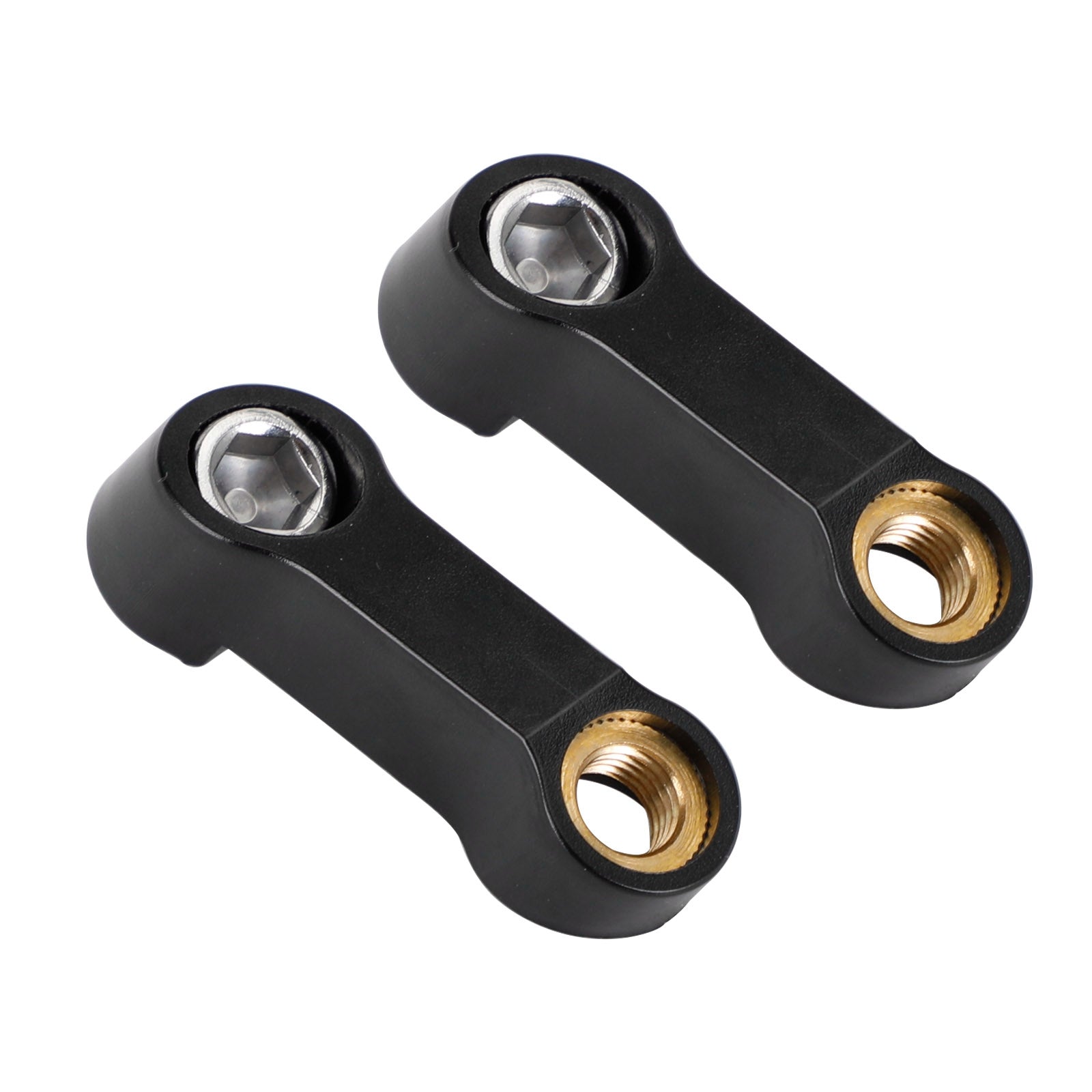 Motorrad Kunststoff Spiegel Extender-Riser-Verlängerung Schwarz 10mm - M10 Für Yamaha