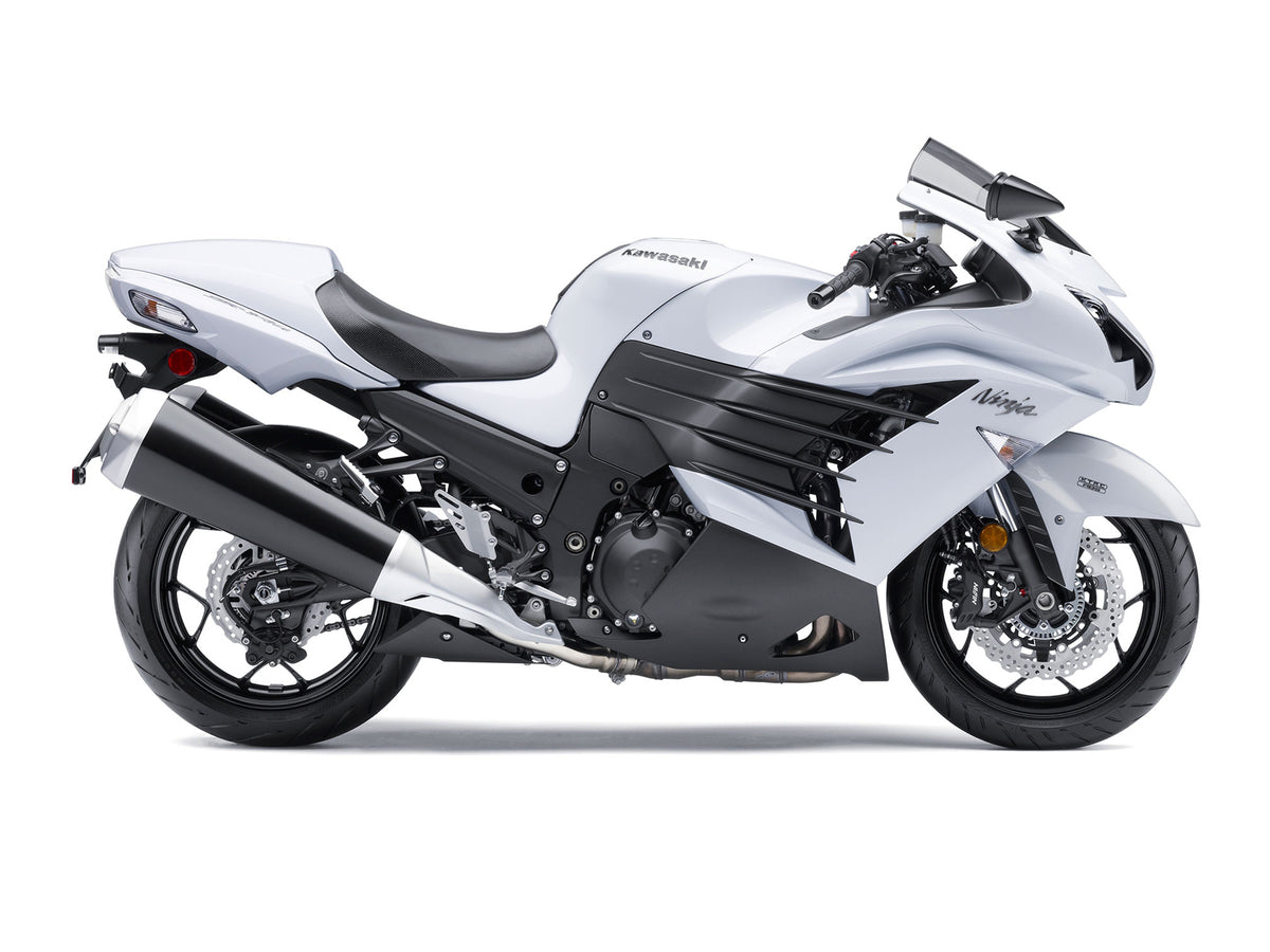 Amotopart Kawasaki 2012–2022 ZX14R weißes Verkleidungsset