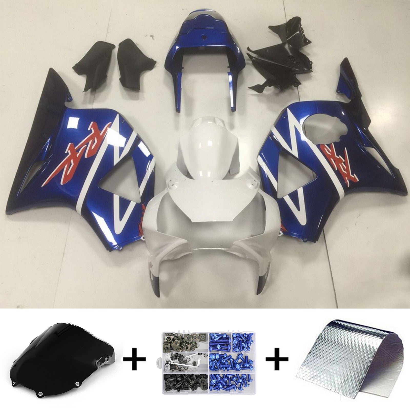 Amotopart 1994-1995 Honda CBR900RR 893 Fairing Blue Kit