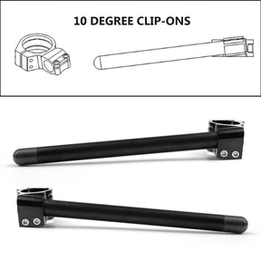 Manubrio clip-on universale per moto per ZX10R CBR1000RR GSXR R1 R6 50mm