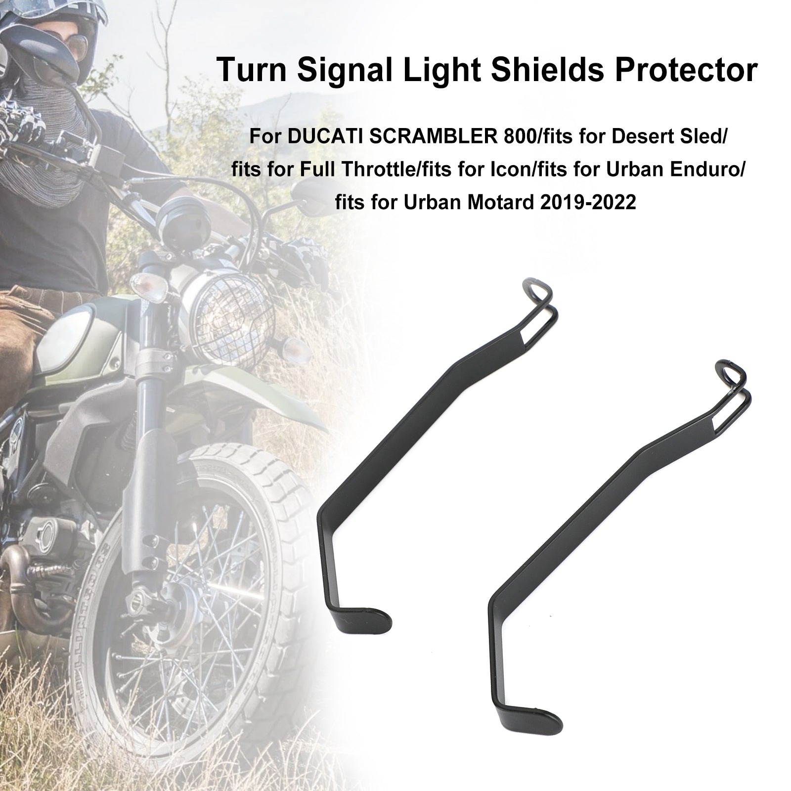 Turn Signal Light Shields Protector for Ducati Scrambler 800 2019-2022 Generic