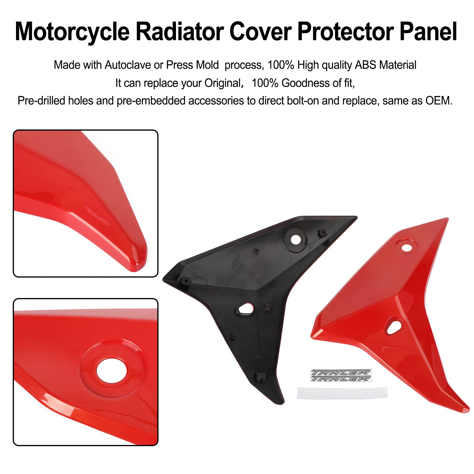 Panneaux de carénage de couvercle latéral de radiateur pour YAMAHA tracer 900 GT 2018 – 2020 générique