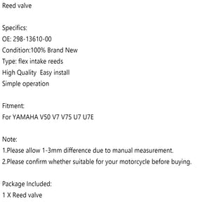 Reed valve For YAMAHA V50 V7 V75 U7 U7E NOS 298-13610-00 Generic