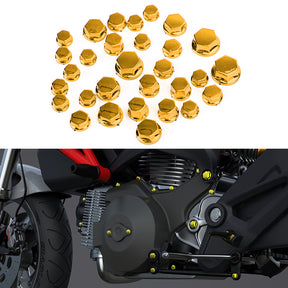 30 Schraubkappenabdeckung Innensechskant für Yamaha Motorrad Moped Roller Gold