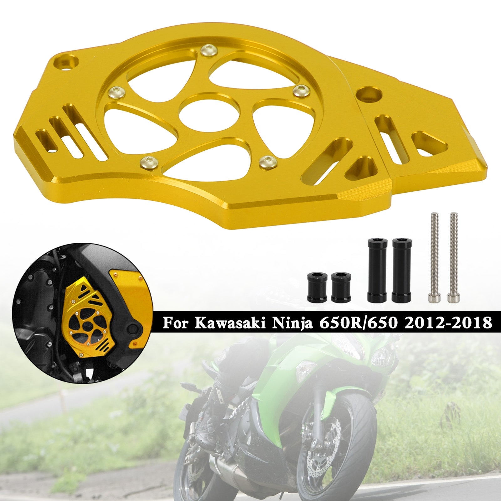 Sprocket Cover Chain Guard Protection For Kawasaki Ninja Vulcan 650 ER-6N