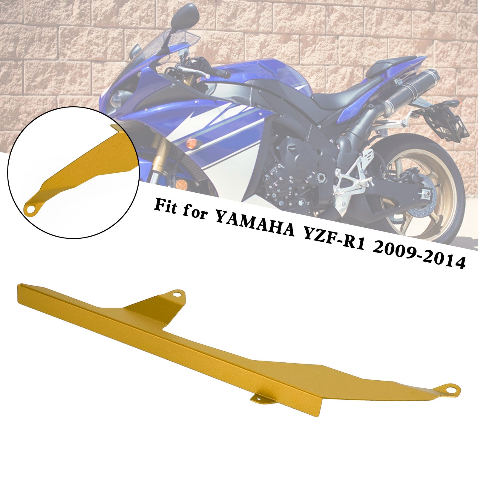 Rear Sprocket Chain Guard Protector Cover For YAMAHA YZF R1 2009-2014 Generic